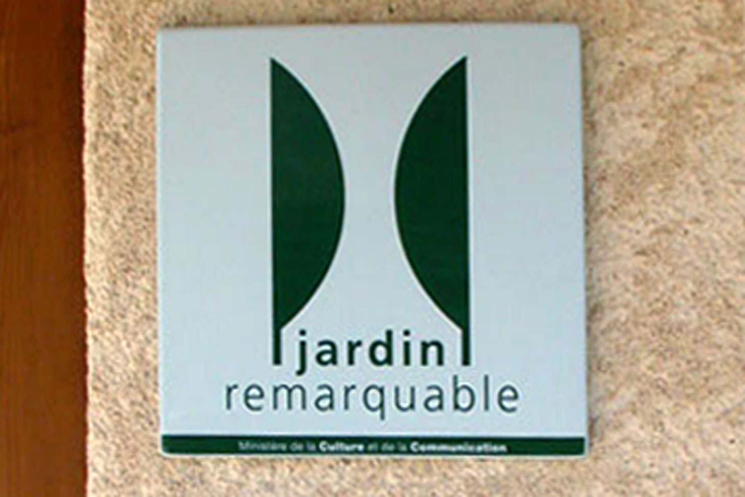 Plaque label Jardin remarquable 2005