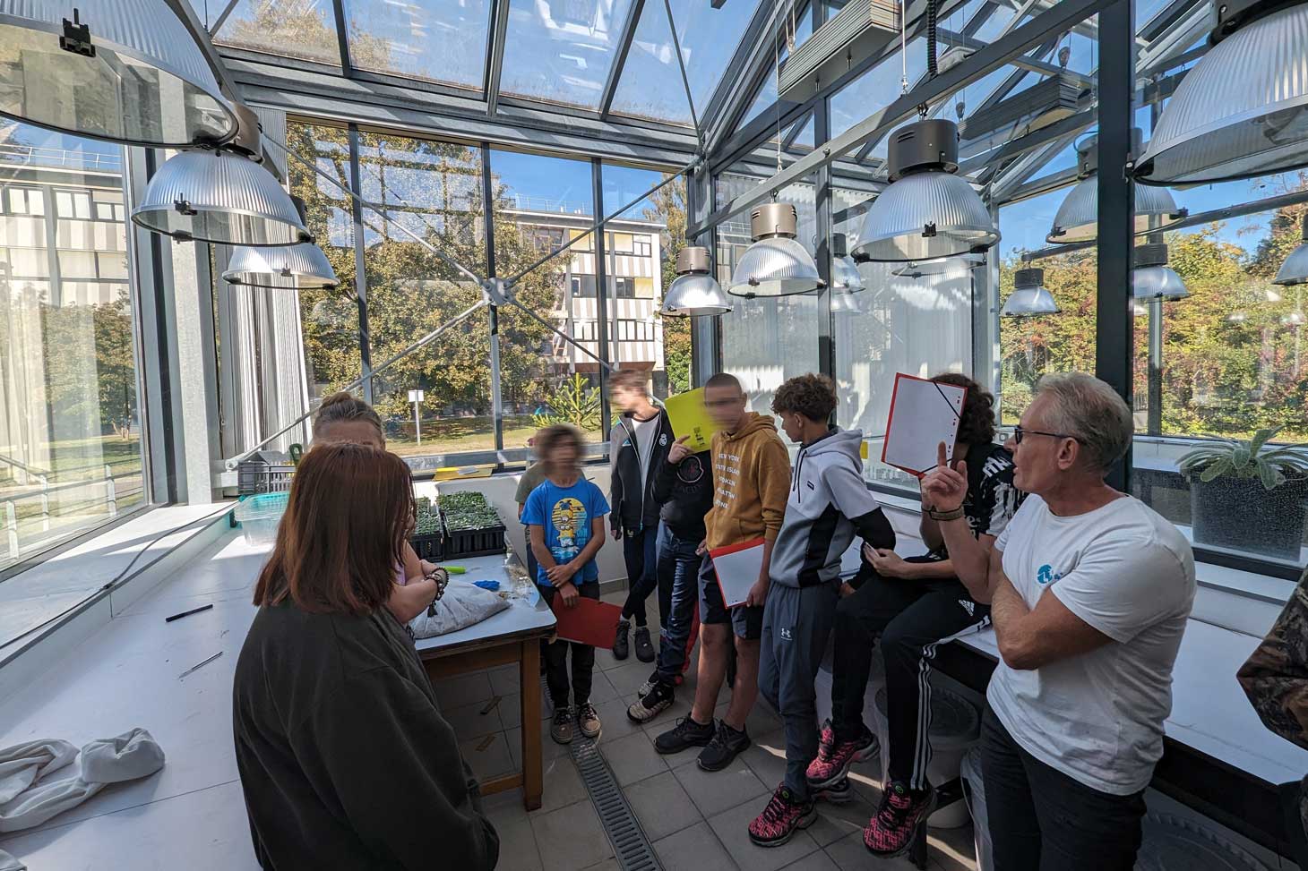 Visite scolaire des serres